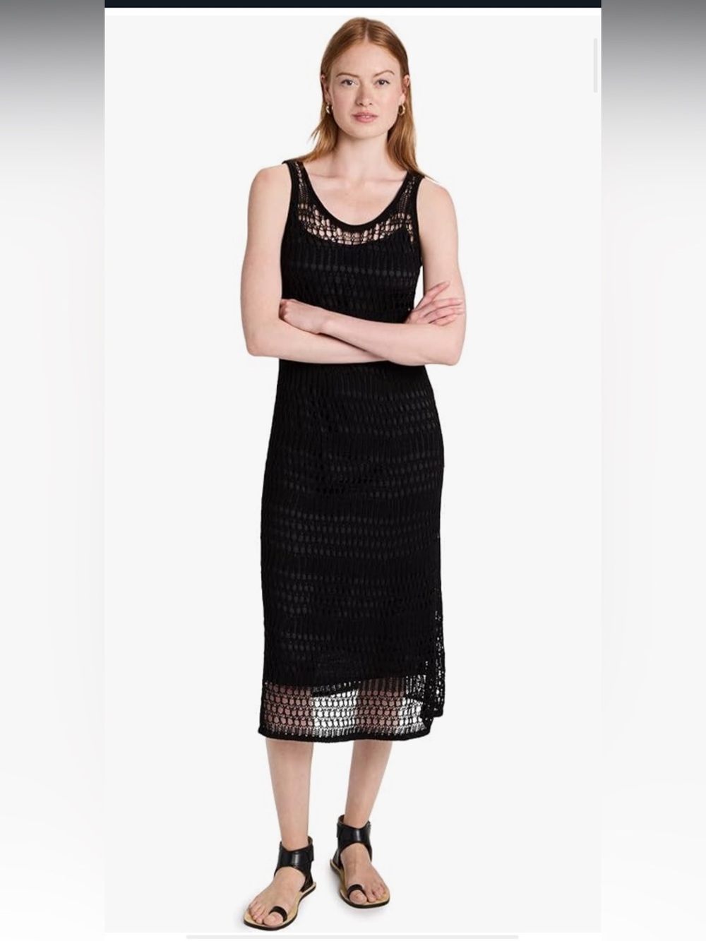 Theory Black Crochet “Lace Street Dress” NWT